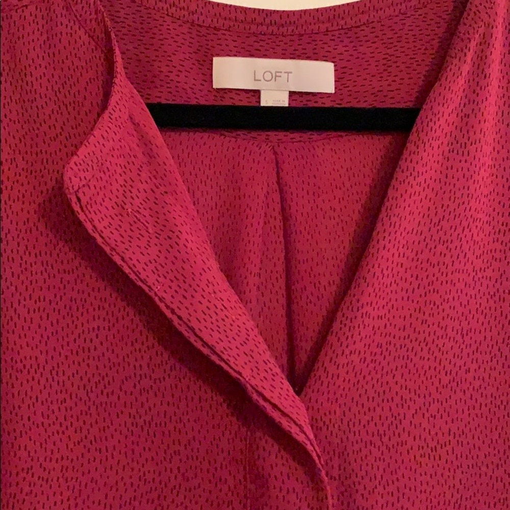 LOFT Camisole, Raspberry Color, Size Small. - Picture 4 of 5